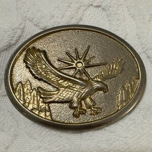Vintage 1980s Abernathy Closther  American Eagle Belt Buckle
